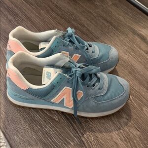New Balance Teal and Coral Sneakers